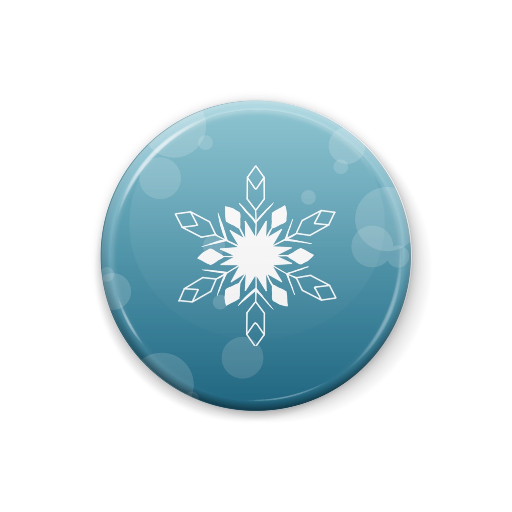 缶バッジ 雪の結晶ー単体 I