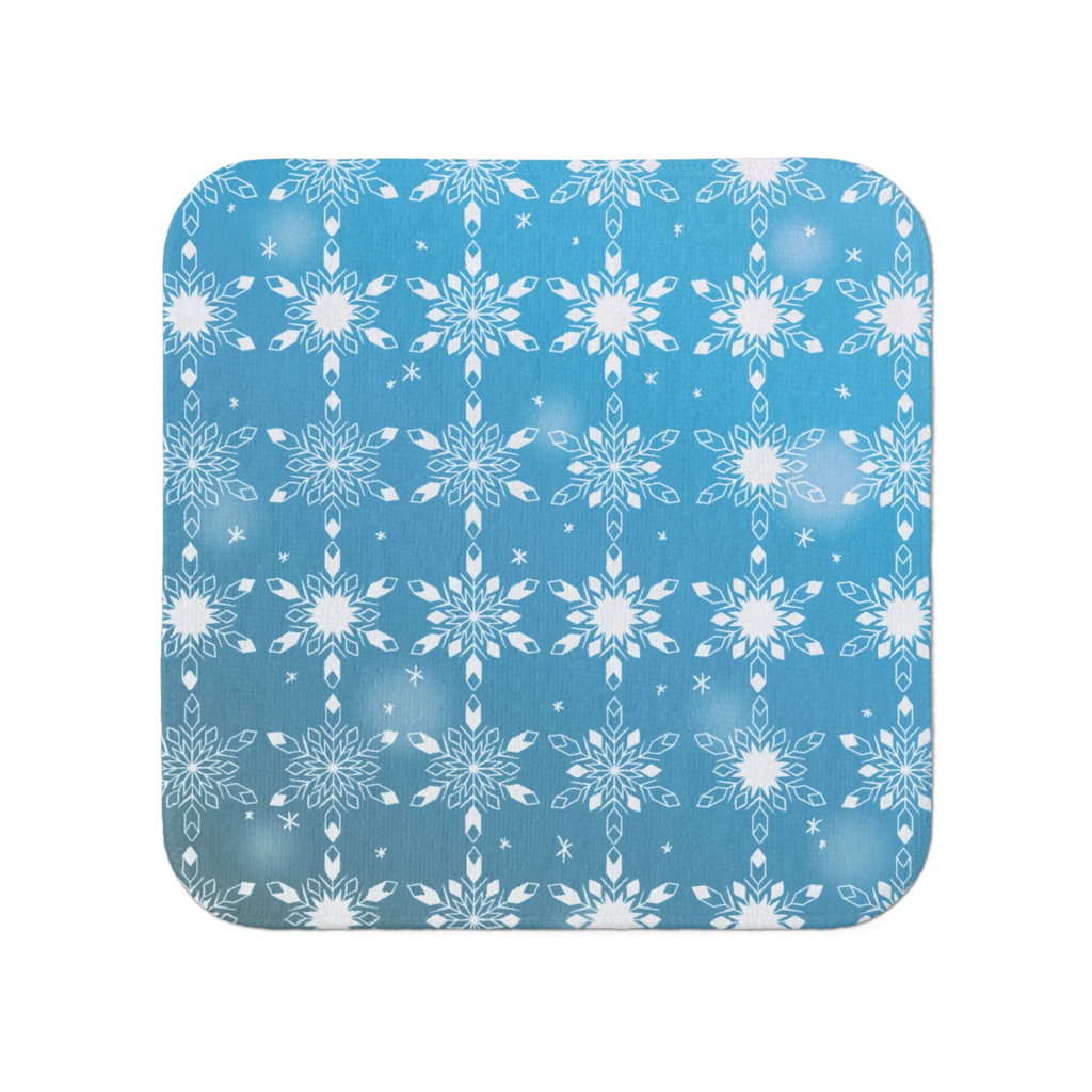 タオルハンカチ　雪の結晶ーパターン
