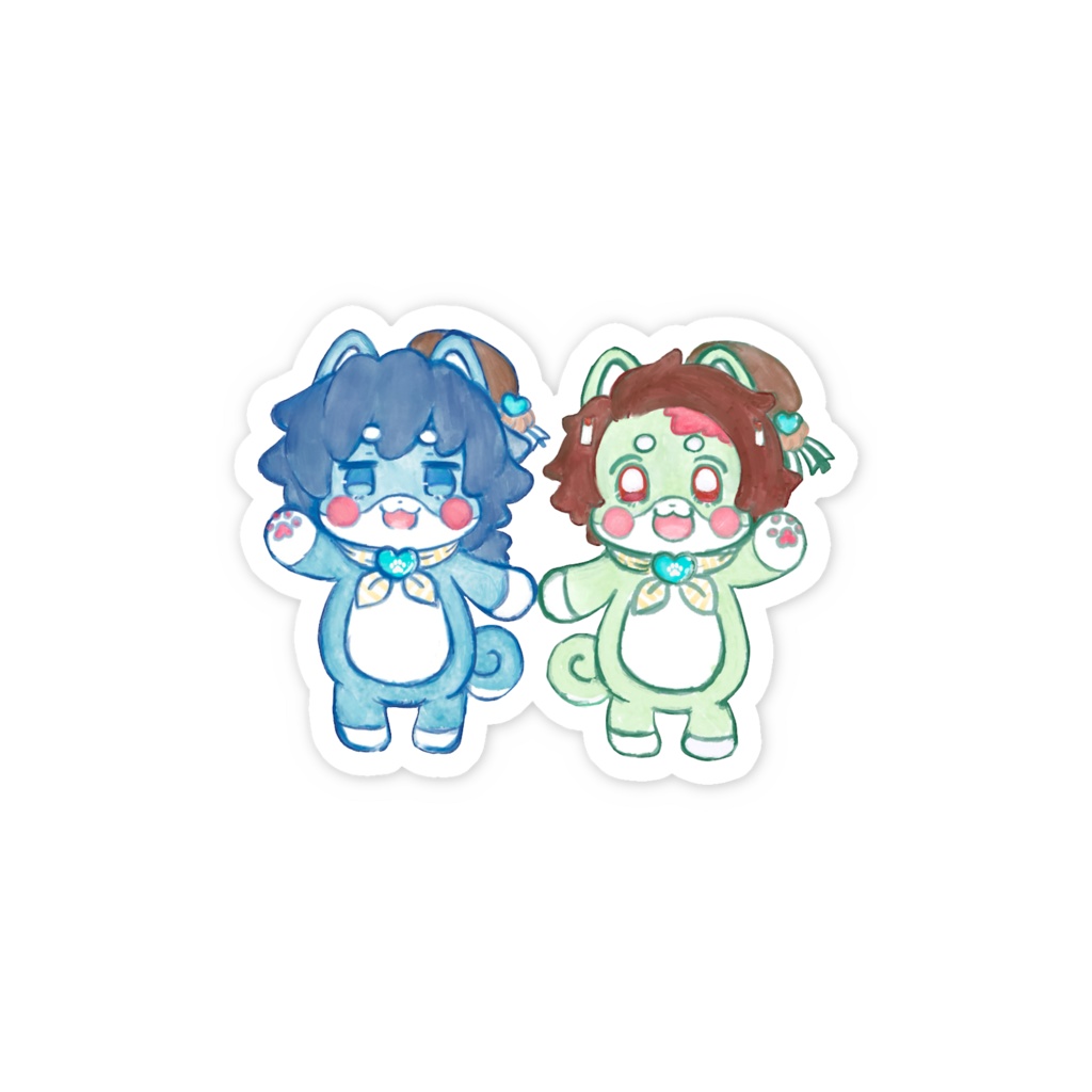 Vday/Wdayわんこクッキー義炭 スマホステッカー