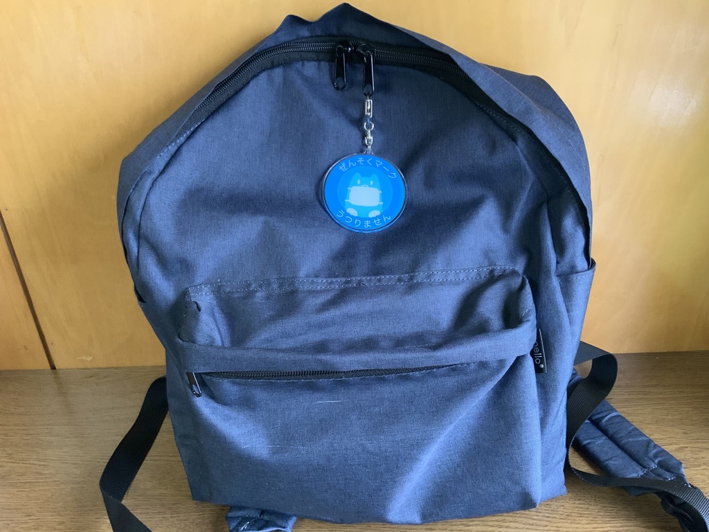 ぜんそくマーク 謎のいきものくん アクリルキーホルダー 70×70mm