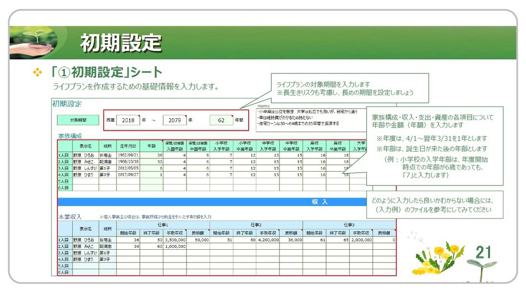 きままにライフプラン ~利用マニュアル~