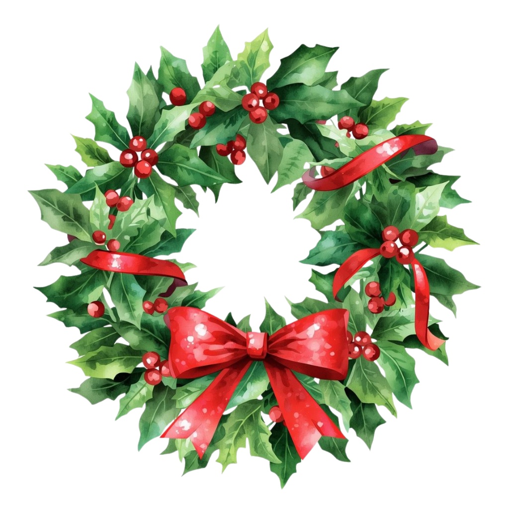 クリスマスモチーフ クリップアート20枚セット(AI生成 / 背景透過PNG)