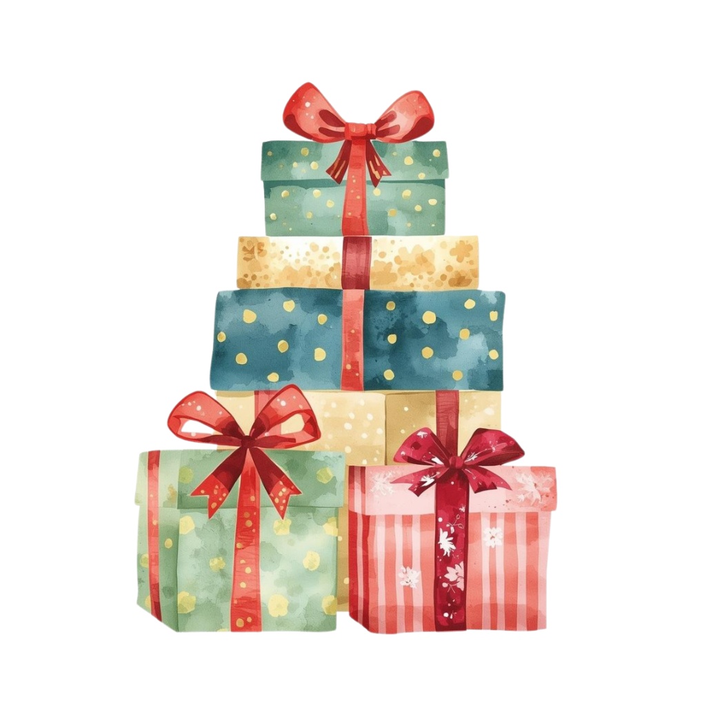 クリスマスモチーフ クリップアート20枚セット(AI生成 / 背景透過PNG)