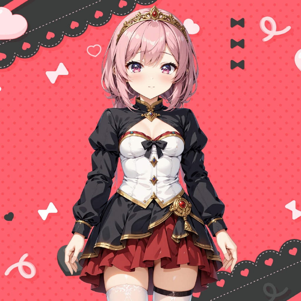 【高品質立ち絵】IRIAMなどライブ配信向け:赤髪王女