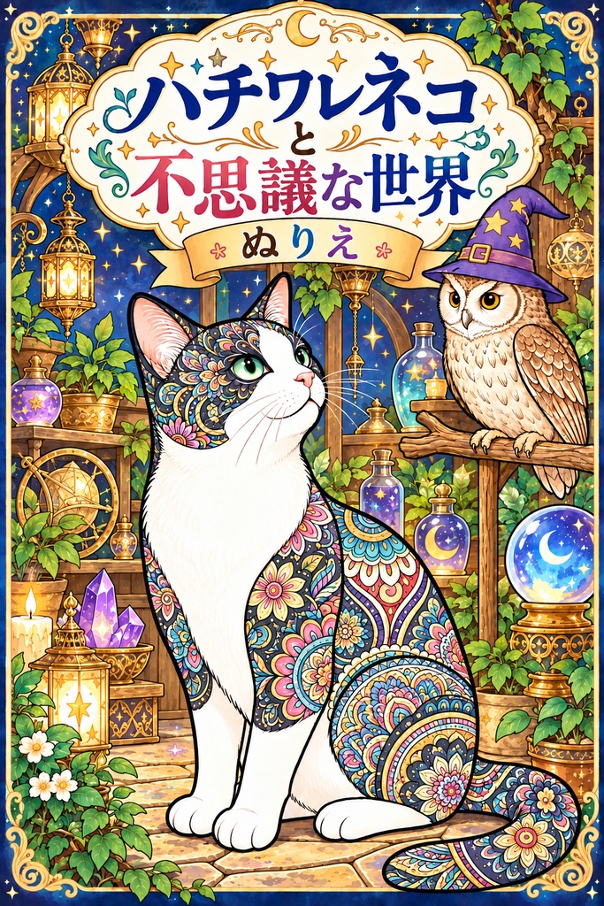 【ZIPファイル】猫のぬりえ10枚セット
