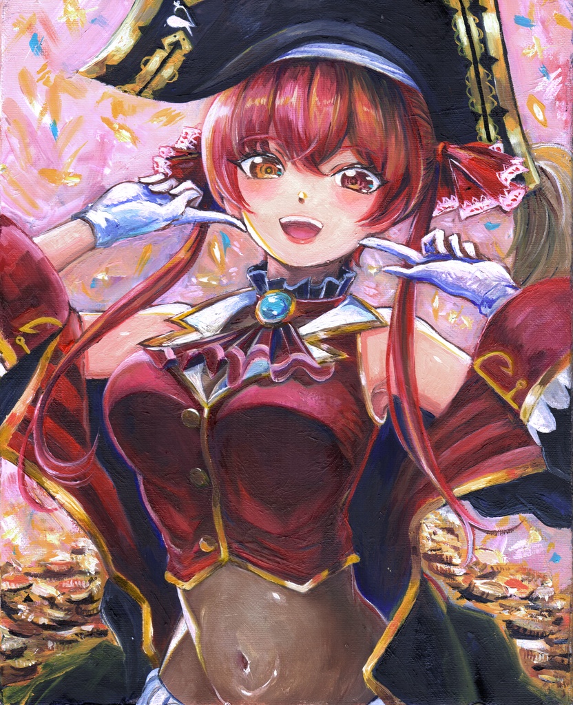 【F3号サイズ】宝生マリン油絵複製キャンバス