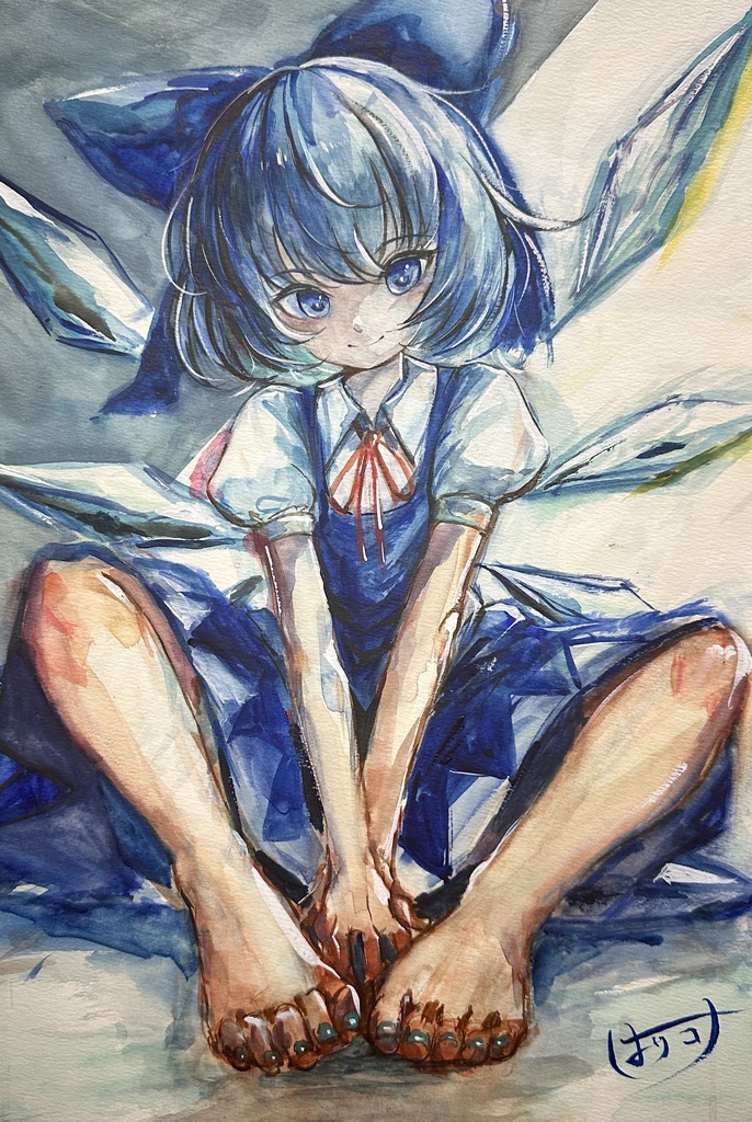 【水彩原画】チルノ