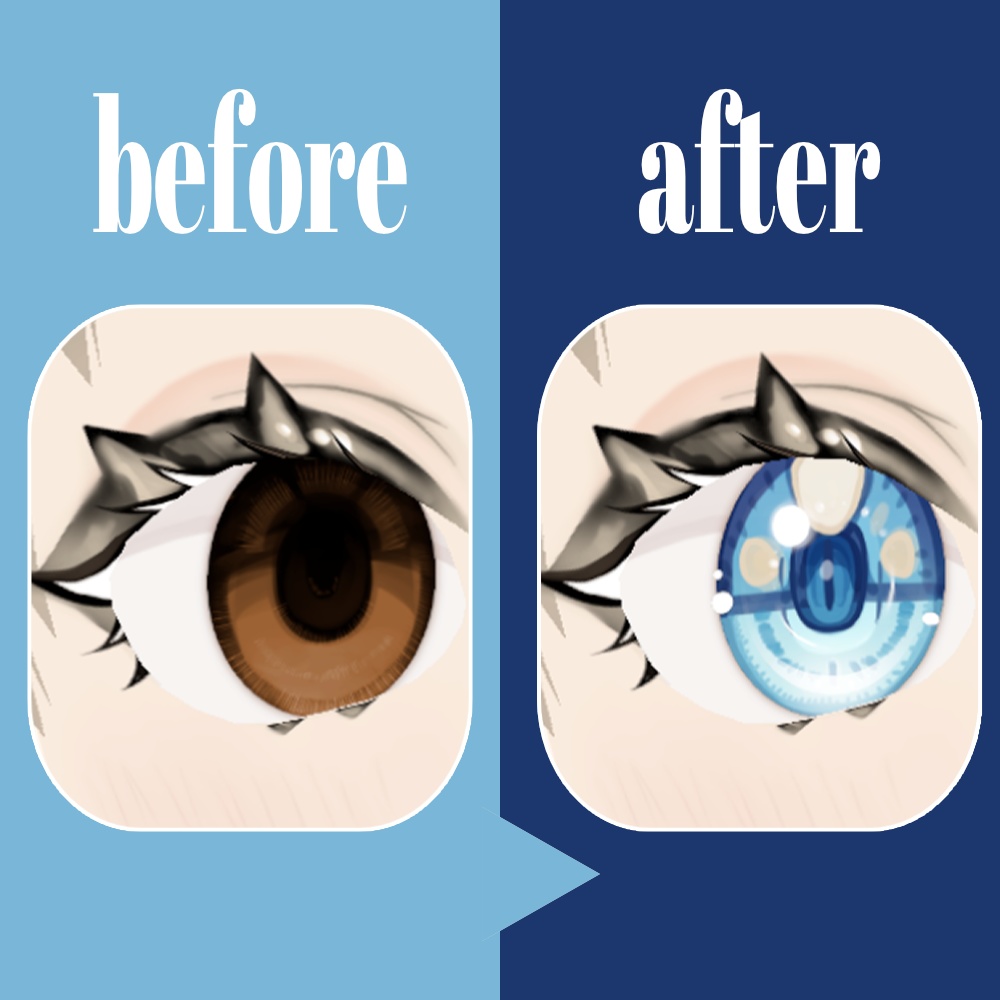 【vroid用】瞳テクスチャーデータ01【10種】