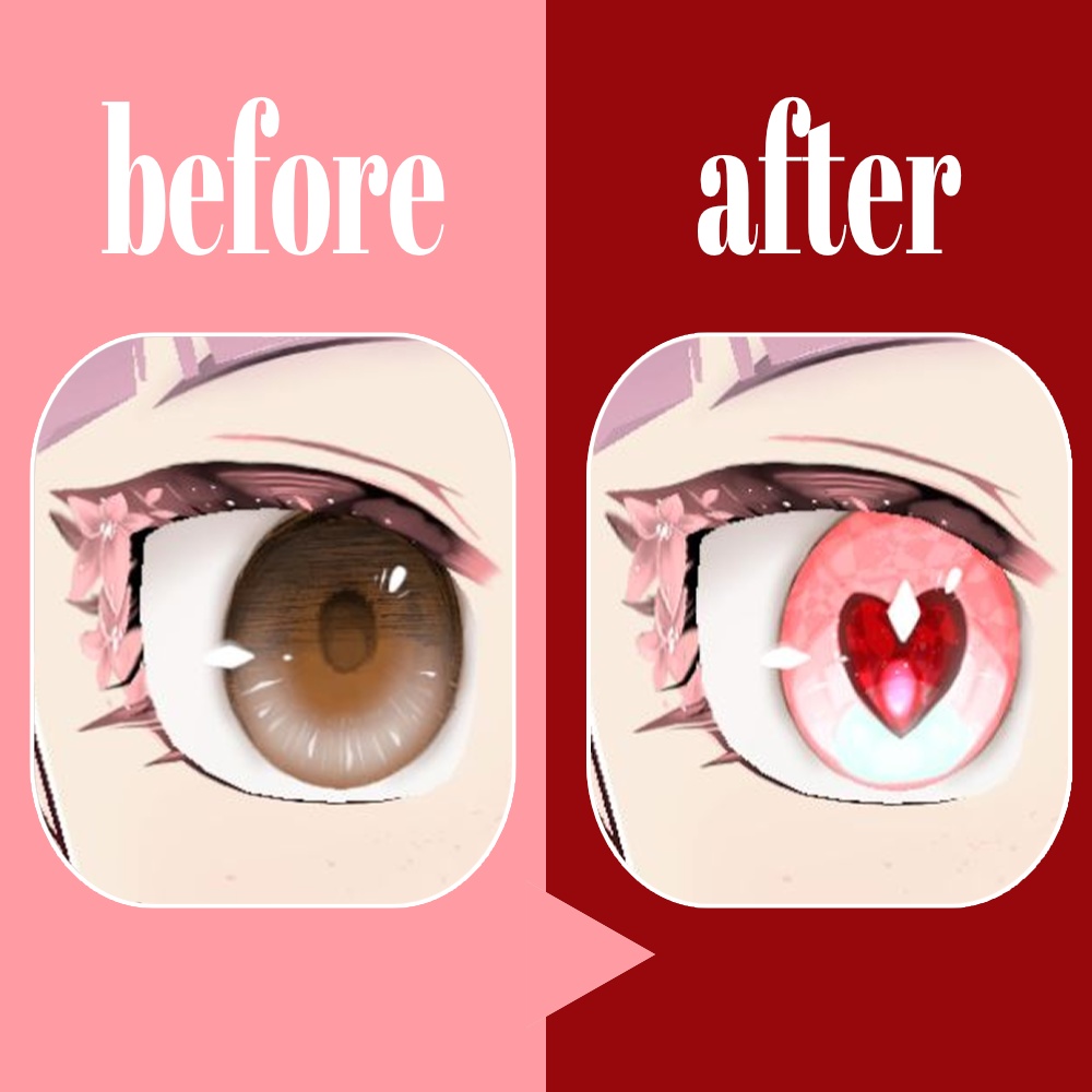 【vroid用】瞳テクスチャーデータ05【10種】