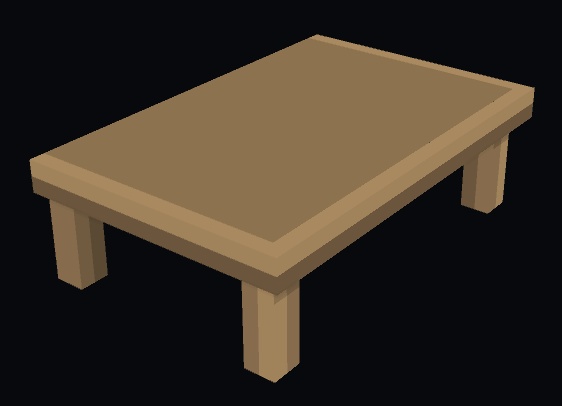 The Sandbox / VoxEdit対応 机アセット（和風・ローテーブル）