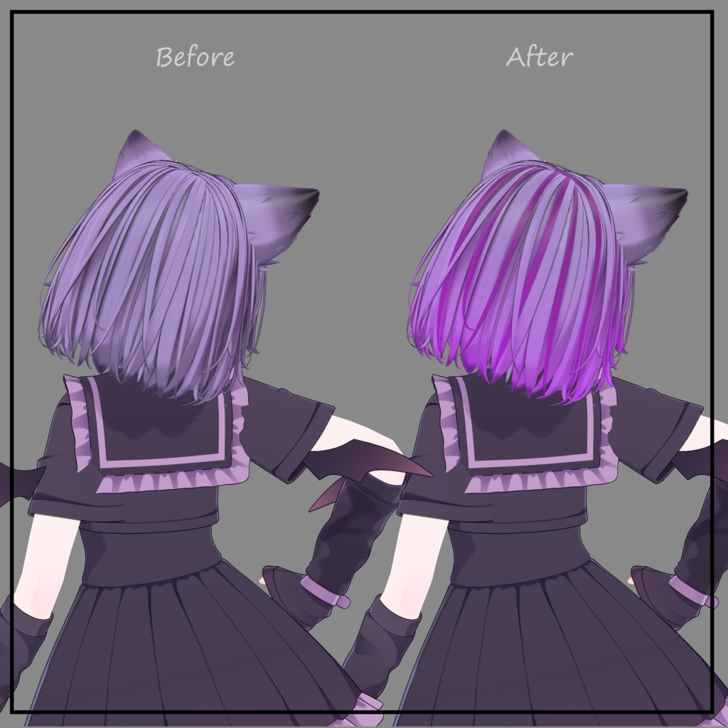 kusekke short bob - Texture Mask for Highlights