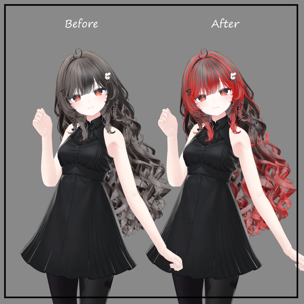 Frizzle Rabbit Hair - ヘアグラデーション Texture Mask for Highlights