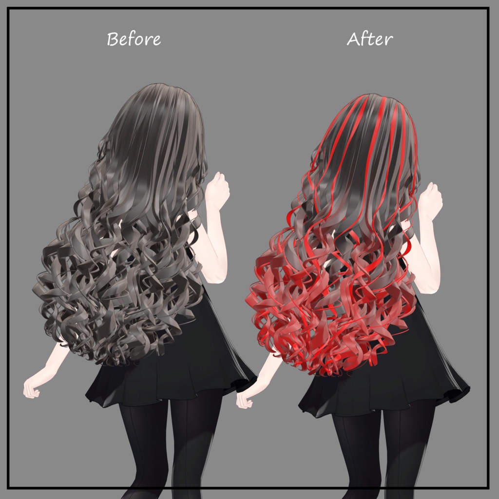 Frizzle Rabbit Hair - ヘアグラデーション Texture Mask for Highlights