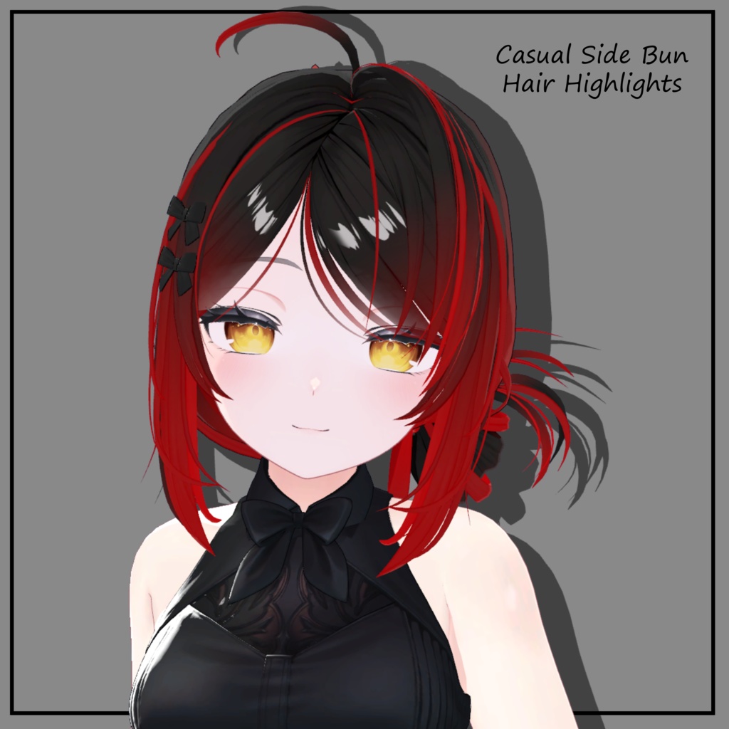 Casual Side Bun Texture Mask for Highlights