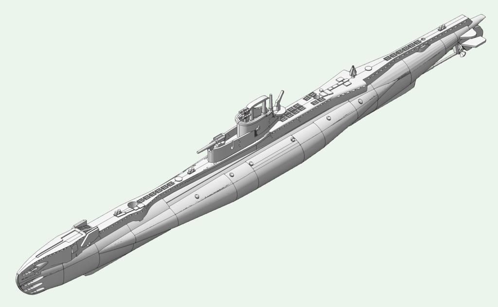 1/700 イギリス海軍 T型潜水艦第三グループ(吃水線・フルハル選択式) 1隻