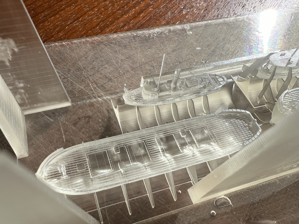 1/700 東京港建設事務所 曳船「第一芝浦丸」(土運船付) 2隻