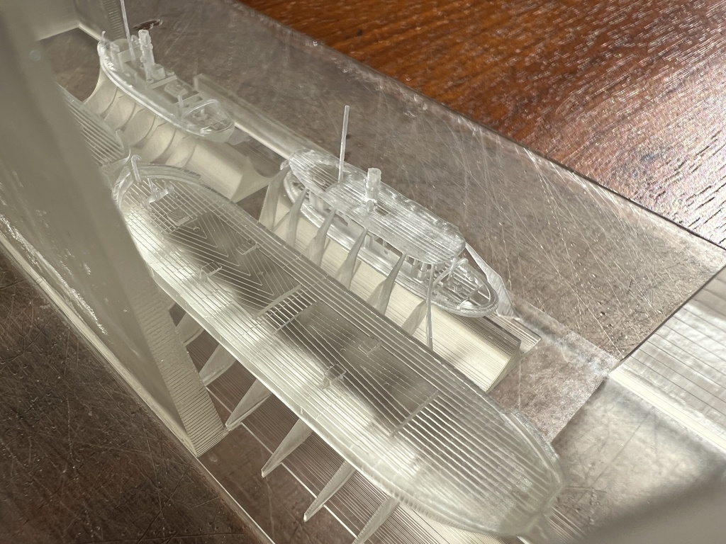 1/700 東京港建設事務所 曳船「第一芝浦丸」(土運船付) 2隻