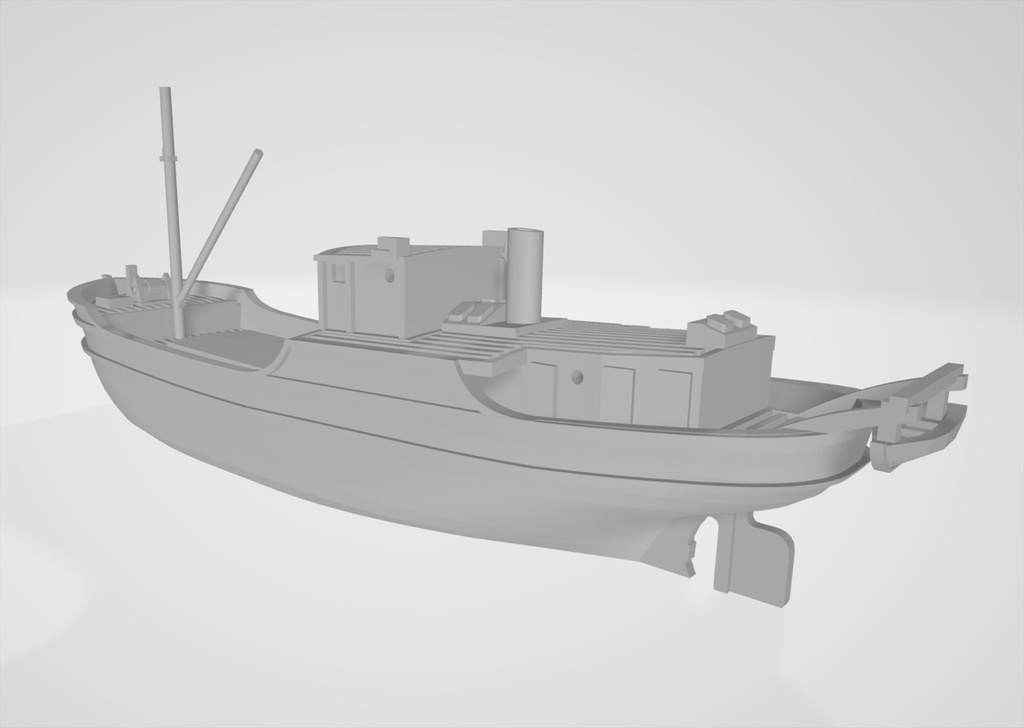 1/700 機帆船 100総トン型2隻(満載吃水・空荷吃水1隻ずつ)