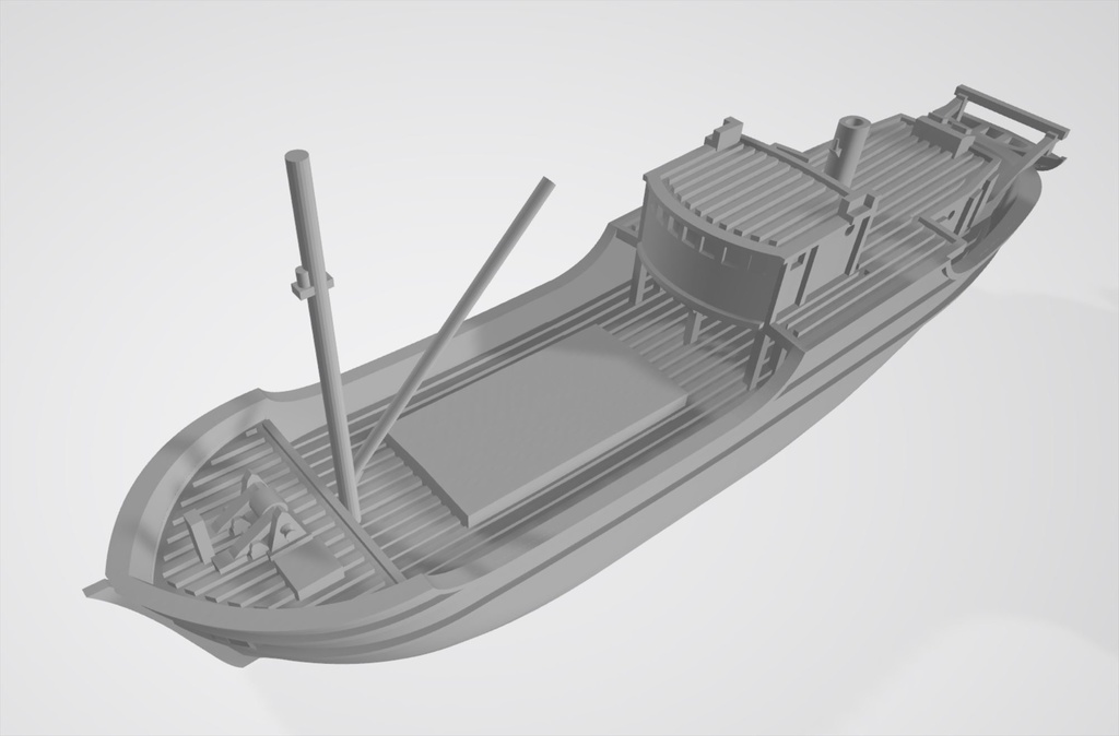 1/700 機帆船 100総トン型2隻(満載吃水・空荷吃水1隻ずつ)