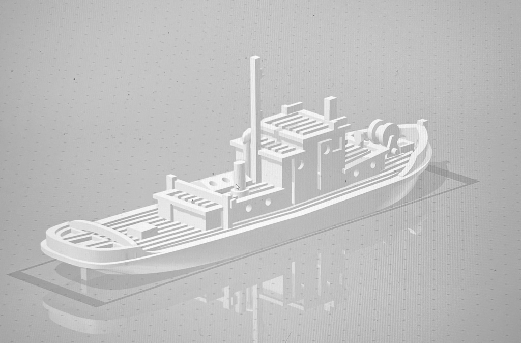 1/700 木造 曳船(2隻)・曳ハシケ(空荷2隻・満載2隻)