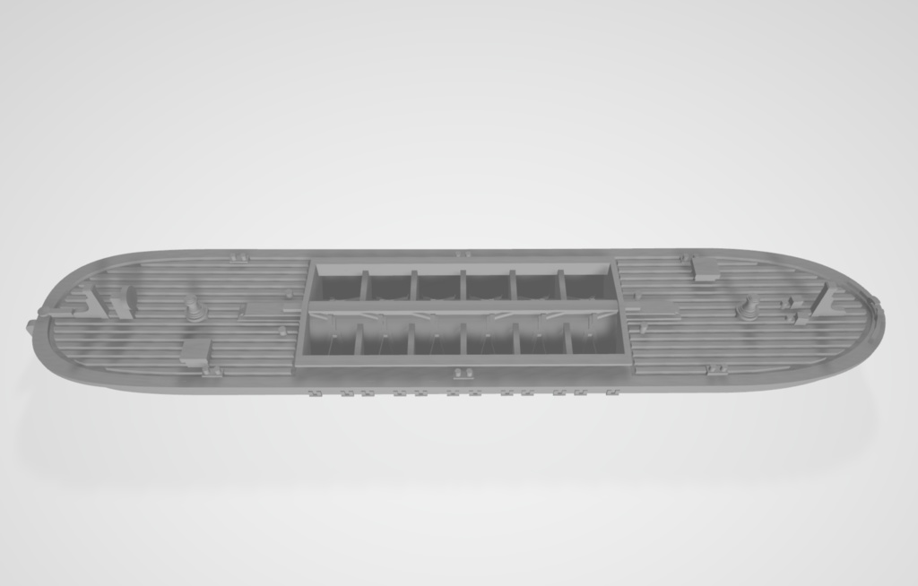 1/700 東京市 浚渫船「駒形丸」(土運船2隻付)1隻