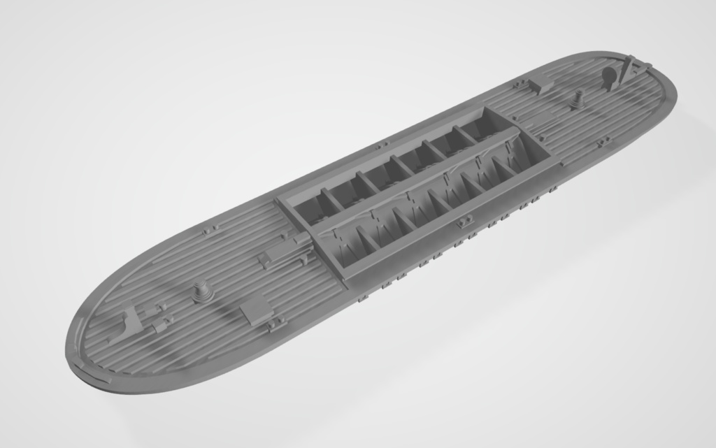 1/700 東京市 浚渫船「駒形丸」(土運船2隻付)1隻