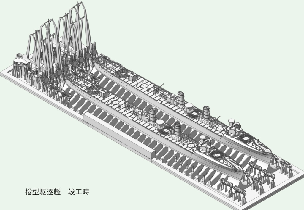 1/700 日本海軍 桃型・楢型駆逐艦 2隻