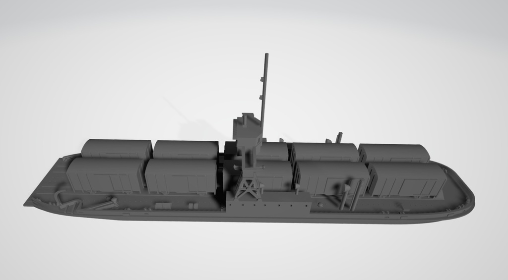 1/700 鉄道省 鉄道連絡船「第一宇高丸型」 2隻 貨車機関車同封