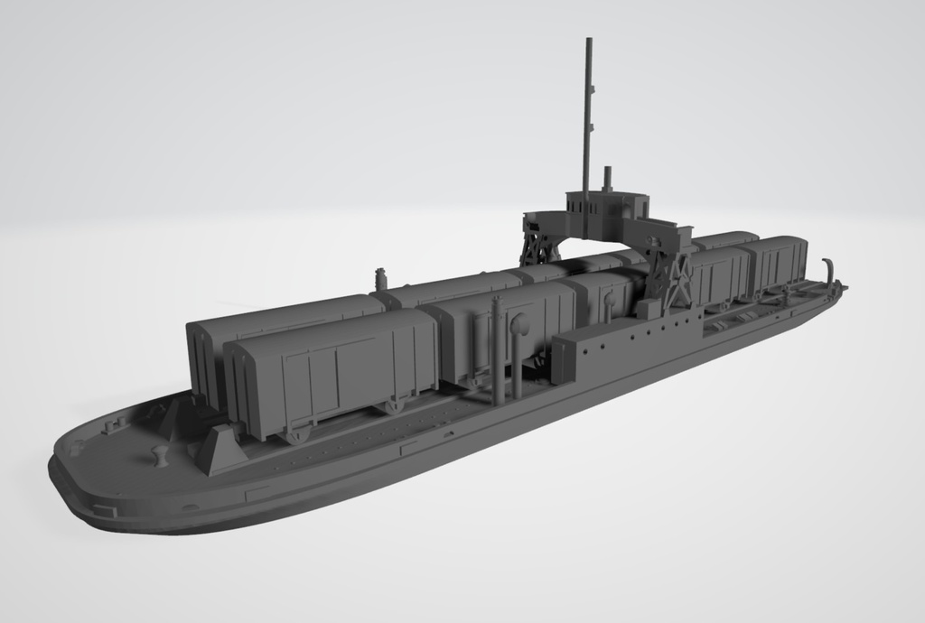 1/700 鉄道省 鉄道連絡船「第一宇高丸型」 2隻 貨車機関車同封