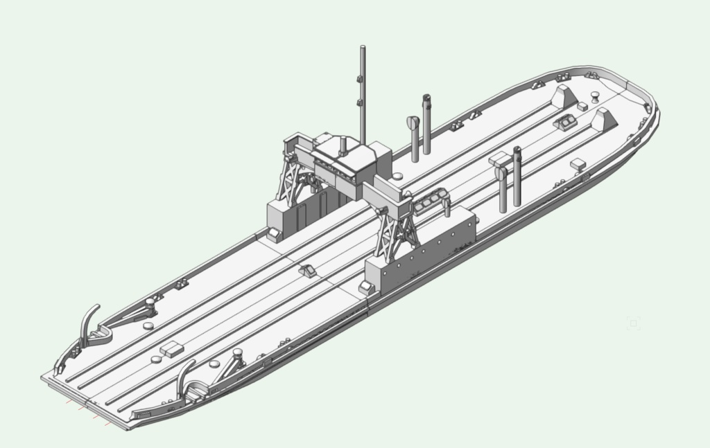 1/700 鉄道省 鉄道連絡船「第一宇高丸型」 2隻 貨車機関車同封