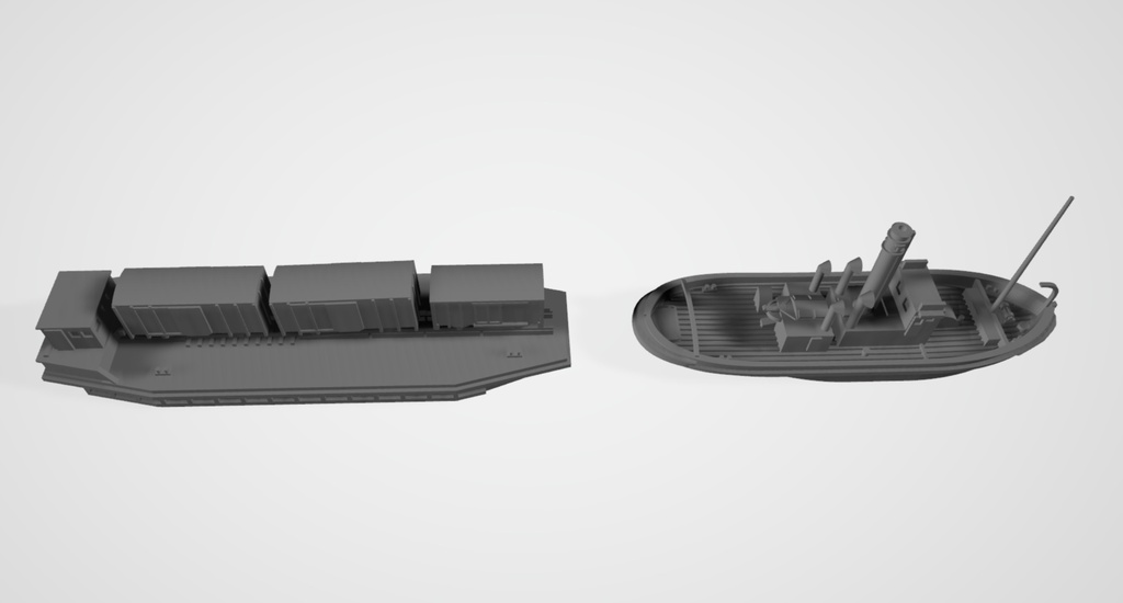 1/700 鉄道省 宇高航路 曳船(1隻)・貨車渡艀(3隻)セット