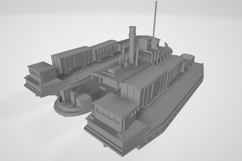 1/700 鉄道省 宇高航路 曳船(1隻)・貨車渡艀(3隻)セット