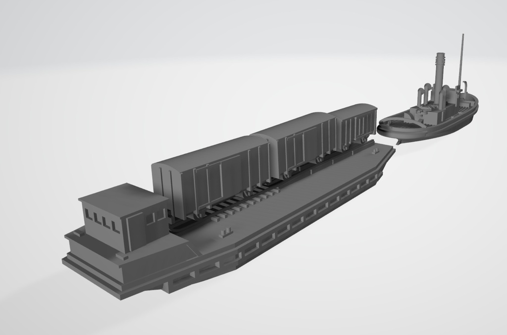 1/700 鉄道省 宇高航路 曳船(1隻)・貨車渡艀(3隻)セット