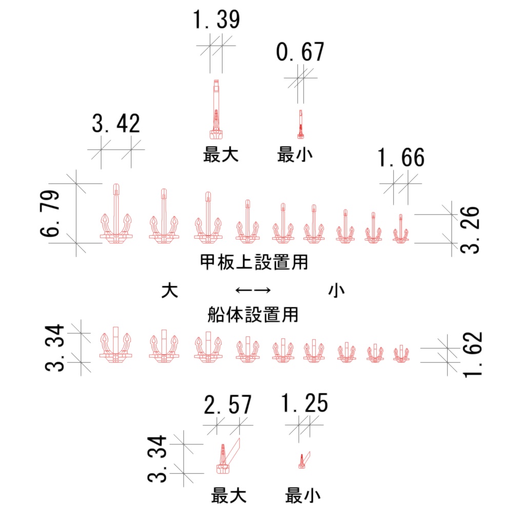1/700 日本艦船標準型アンカーセット