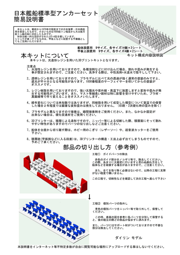 1/700 日本艦船標準型アンカーセット