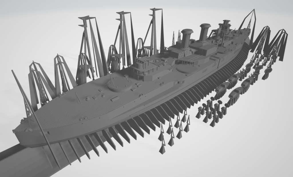 1/700 日本海軍 特務艦(標的艦)「摂津」 1隻