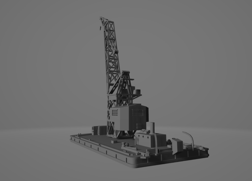 1/700 日本海軍 雑役船(起重機船) 30トン吊型