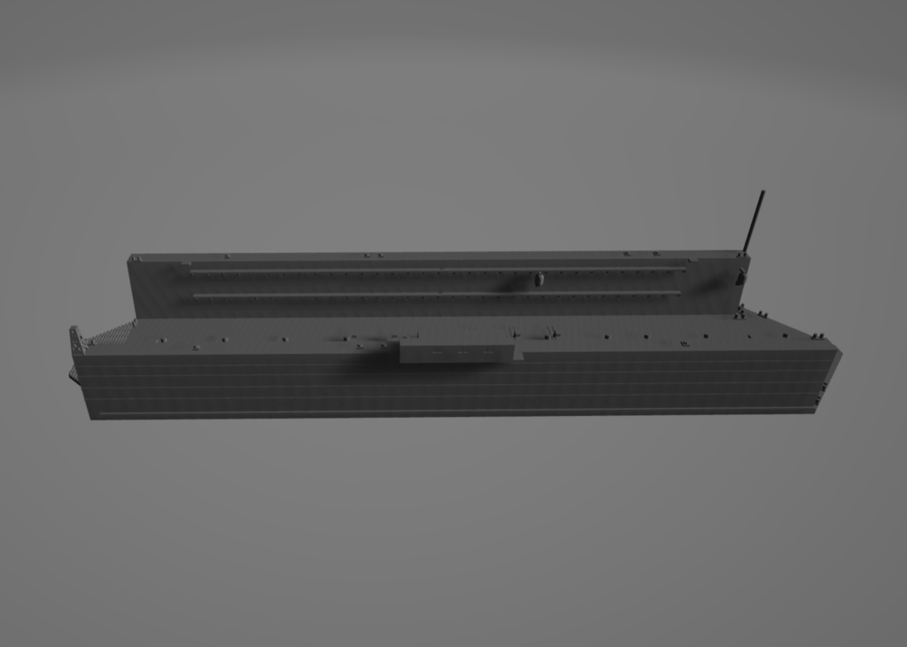 1/700 2500トン浮船渠(昭和二年製) 浮揚・注水状態1隻ずつ
