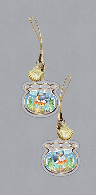 アクリルキーホルダー(金魚鉢)