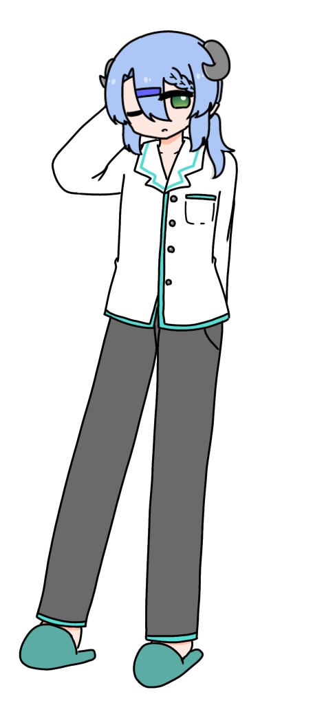 竜歌シキ-こそこそ- 単体立ち絵