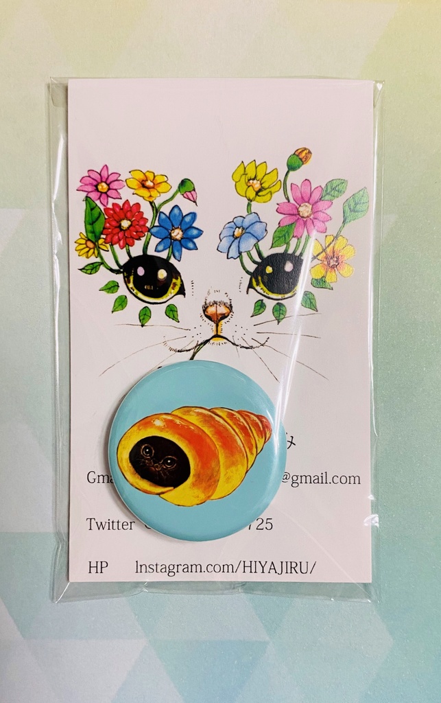 コロネ猫缶バッチ