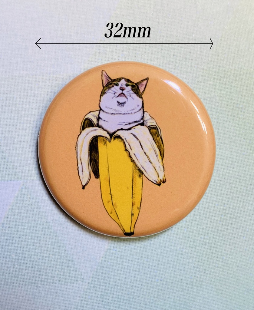 バナナ猫缶バッジ
