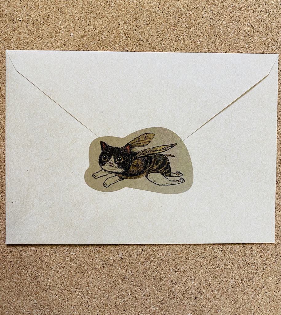 ポストカードサイズ猫シール