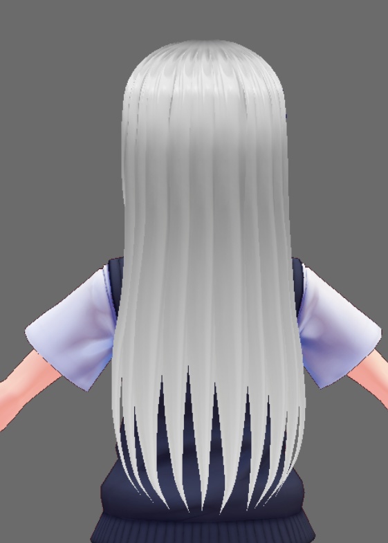 三つ編みリボンロングヘアー【正式版対応】