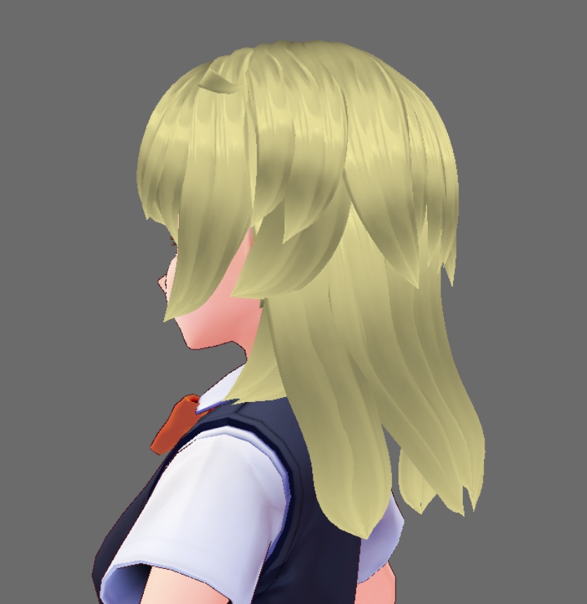 ブロンドセミロングヘアー【正式版対応】