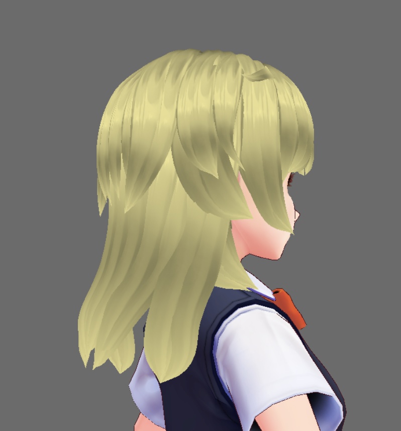 ブロンドセミロングヘアー【正式版対応】