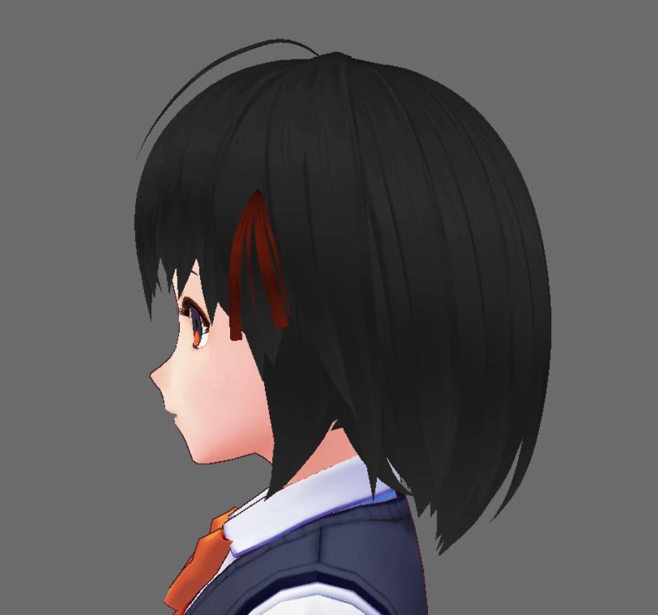 黒髪ショートリボン【正式版対応】