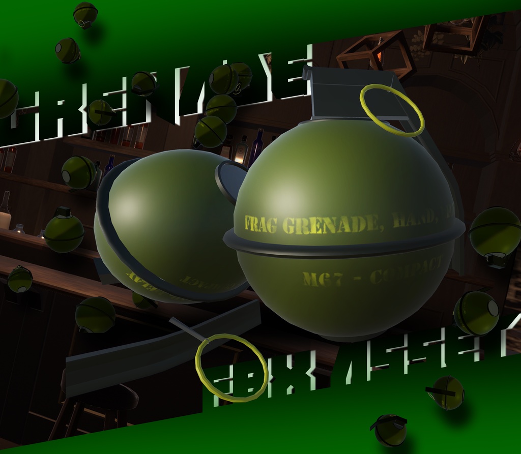 Grenade FBX model (includes Latch, pin and active grenade FBX) 