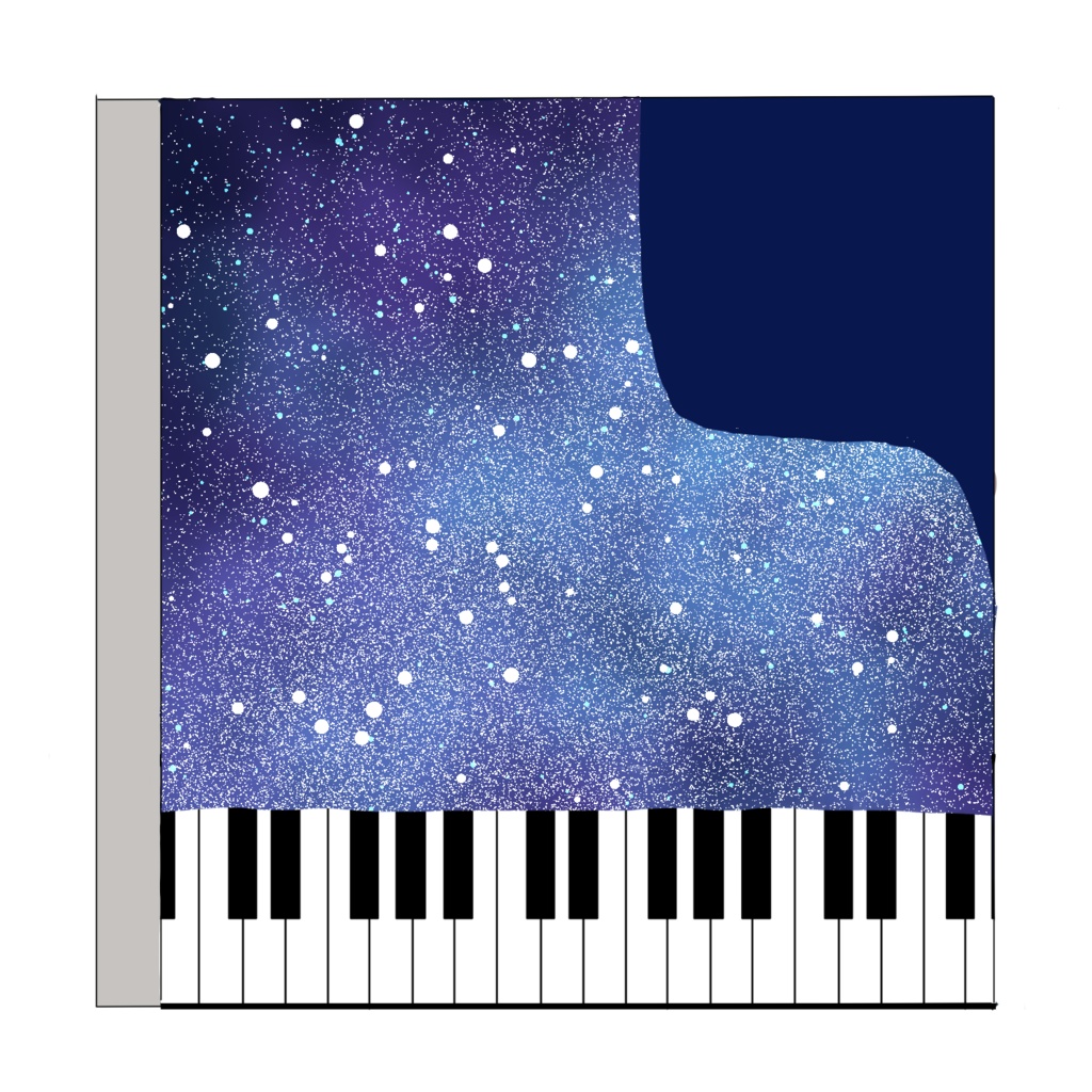 【オリジナル】ピアノCDケース（星空）透過素材（TRPG利用可）