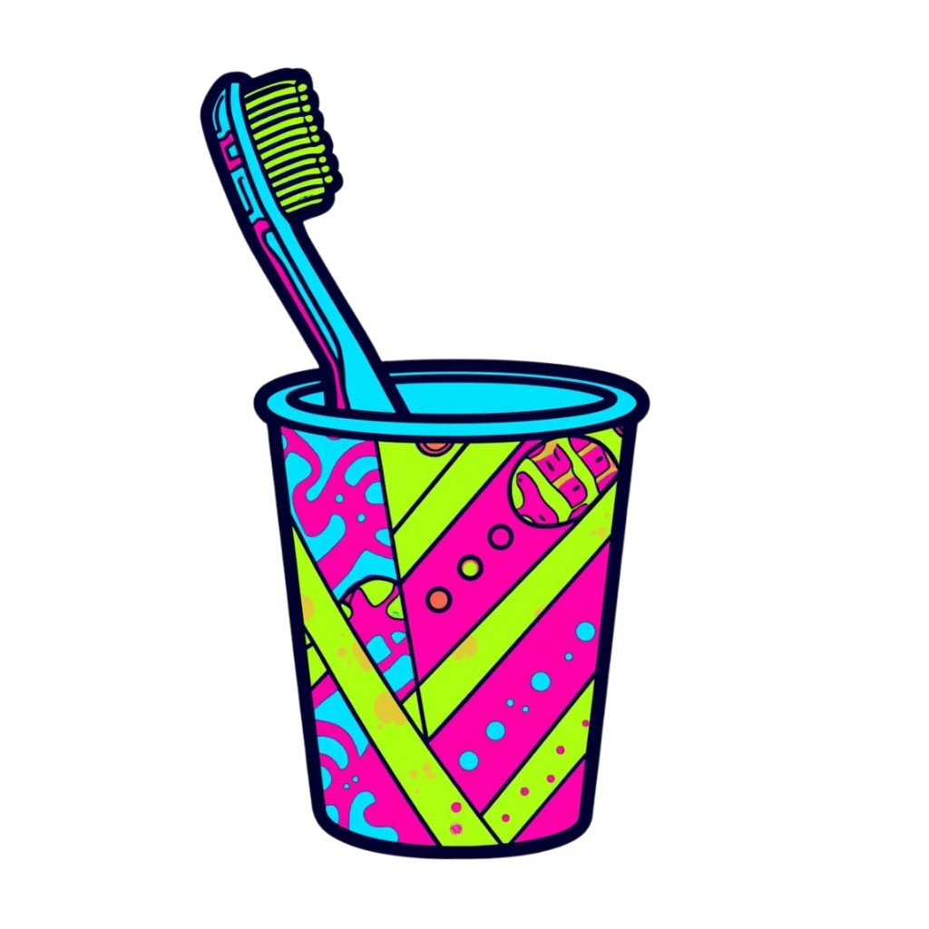 【日用品アイテム】ファンキーでポップなイラスト 生活日用品シリーズ(全10種類)